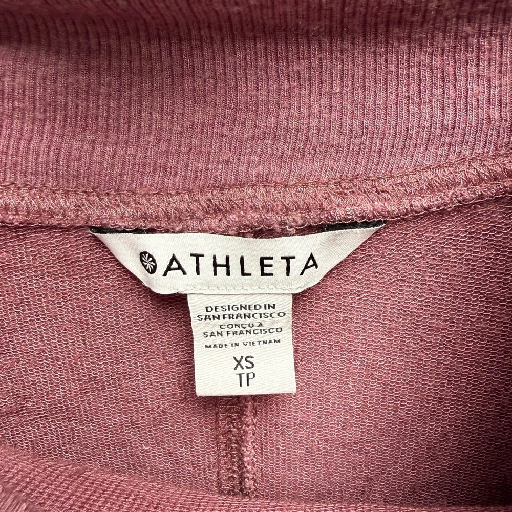 Athleta Studio Barre Sweatshirt in Dark Sugarplum Size XS - Picture 4 of 4